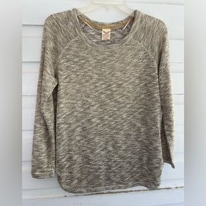Faded Glory Heather Gold Lightweight Long Sleeve Sweater Size L 12/14
